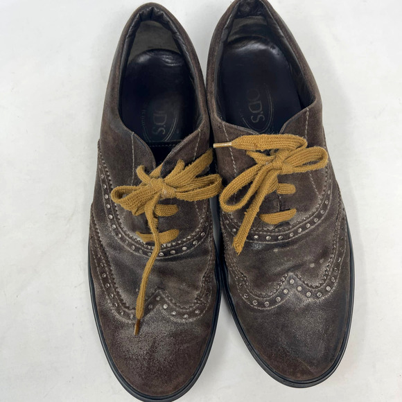 Tod\'s Oxford Wing Tip Brown Leather Shoes Size 7 main image 8